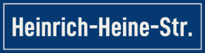 Straßenschild Heinrich-Heine-Straße