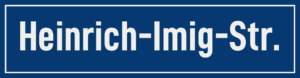 Straßenschild Heinrich-Imig-Straße