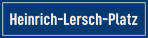 Straßenschild Heinrich-Lersch-Platz