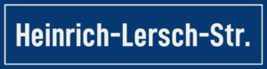Straßenschild Heinrich-Lersch-Straße