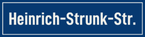 Straßenschild Heinrich-Strunk-Straße