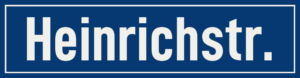 Straßenschild Heinrichstraße