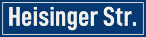 Straßenschild Heisinger Straße
