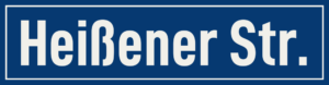 Straßenschild Heißener Straße