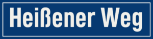 Straßenschild Heißener Weg
