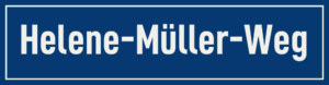 Straßenschild Helene-Müller-Weg