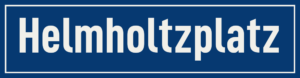 Straßenschild Helmholtzplatz