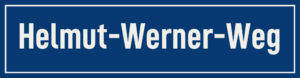 Straßenschild Helmut-Werner-Weg