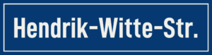Straßenschild Hendrik-Witte-Straße