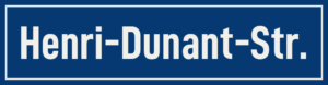 Straßenschild Henri-Dunant-Straße