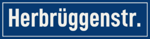Straßenschild Herbrüggenstraße