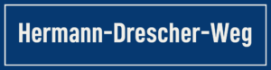 Straßenschild Hermann-Drescher-Weg