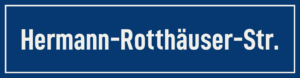 Straßenschild Hermann-Rotthäuser-Straße