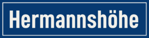 Straßenschild Hermannshöhe