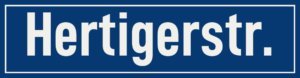 Straßenschild Hertigerstraße