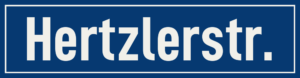 Straßenschild Hertzlerstraße