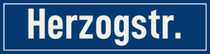 Straßenschild Herzogstraße