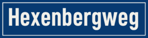 Straßenschild Hexenbergweg