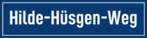 Straßenschild Hilde-Hüsgen-Weg