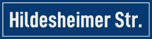 Straßenschild Hildesheimer Straße