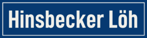Straßenschild Hinsbecker Löh
