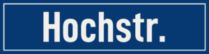 Straßenschild Hochstraße