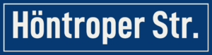 Straßenschild Höntroper Straße