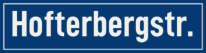 Straßenschild Hofterbergstraße
