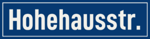 Straßenschild Hohehausstraße