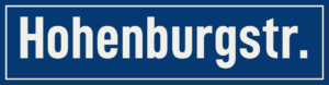 Straßenschild Hohenburgstraße