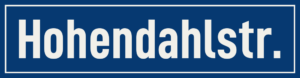 Straßenschild Hohendahlstraße