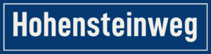 Straßenschild Hohensteinweg