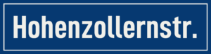 Straßenschild Hohenzollernstraße