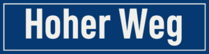 Straßenschild Hoher Weg