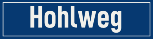 Straßenschild Hohlweg