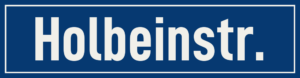 Straßenschild Holbeinstraße