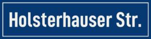 Straßenschild Holsterhauser Straße
