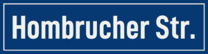 Straßenschild Hombrucher Straße