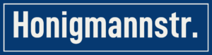 Straßenschild Honigmannstraße