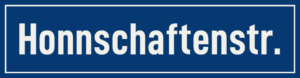 Straßenschild Honnschaftenstraße
