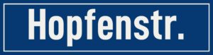 Straßenschild Hopfenstraße