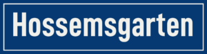 Straßenschild Hossemsgarten