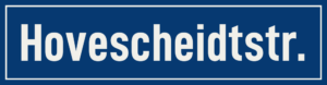 Straßenschild Hovescheidtstraße