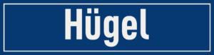 Straßenschild Hügel
