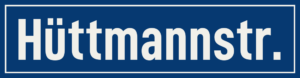 Straßenschild Hüttmannstraße