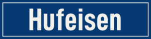 Straßenschild Hufeisen