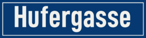 Straßenschild Hufergasse