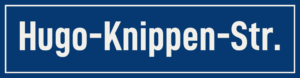 Straßenschild Hugo-Knippen-Straße