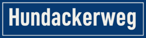 Straßenschild Hundackerweg