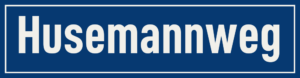 Straßenschild Husemannweg